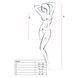 Бодистокинг Passion BS025 white, платье-сетка, спущенное плечо, длинный рукав &mdash; фото 3