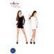 Бодистокинг Passion BS025 white, платье-сетка, спущенное плечо, длинный рукав &mdash; фото 4