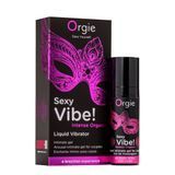 Жидкий вибратор Orgie Sexy Vibe! Intense Orgasm, 15 мл, тепло-холод, очень мощный SX1547 фото Купить   Orgie (Бразилія-Португалія) 1 147 грн
