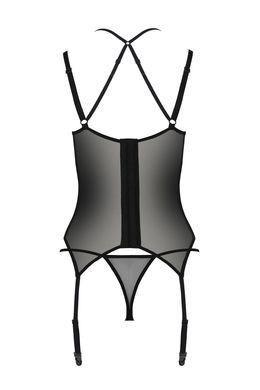 Корсет Passion DROSERA CORSET black, L/XL, з кріпленнями для панчіх, трусики в комплекті SX0476 фото Купити Корсет Passion DROSERA CORSET black, L/XL, з кріпленнями для панчіх, трусики в комплекті  Passion (Польща) 3 464 грн