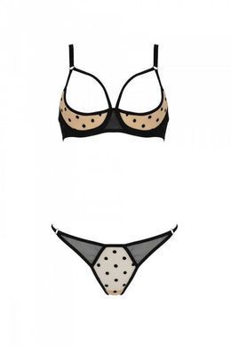 Эротический комплект Passion MARINA SET WITH OPEN BRA, L/XL, beige, открытые чашки SO9732 фото Купить   Passion (Польща) 2 078 грн