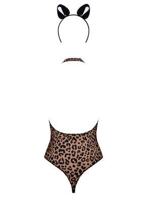 Эротический костюм леопарда Obsessive Leocatia teddy S/M, боди, обруч с ушками SO7712 фото Купить   Obsessive (Польща) 1 736 грн