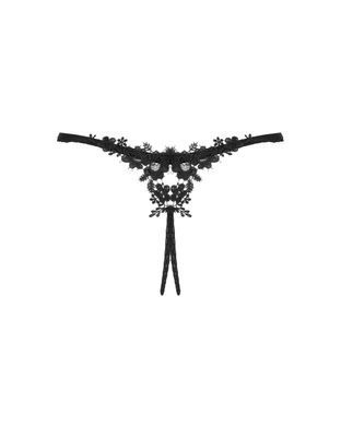 Прозорі стрінги з доступом Obsessive Celia Noir crotchless thong XL/2XL SO7873 фото Купити Прозорі стрінги з доступом Obsessive Celia Noir crotchless thong XS/S  Obsessive (Польща) 664 грн