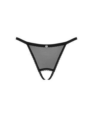 Прозорі стрінги з доступом Obsessive Celia Noir crotchless thong XL/2XL SO7873 фото Купити Прозорі стрінги з доступом Obsessive Celia Noir crotchless thong XS/S  Obsessive (Польща) 664 грн