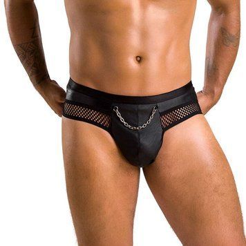 Чоловічі труси з ланцюжком Passion 030 SLIP TOM XXL/XXXL Black, екошкіра, відкриті сідниці SO7563 фото Купити Чоловічі труси з ланцюжком Passion 030 SLIP TOM L/XL Black, екошкіра, відкриті сідниці  Passion  1 453 грн