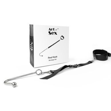 Анальний гак 1 із нашийником з натуральної шкіри Art of Sex - Anal hook, Чорний SO7137 фото Купити Анальний гак 1 із нашийником з натуральної шкіри Art of Sex - Anal hook, Чорний  Art of Sex  1 912 грн