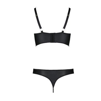 Комплект з екошкіри Passion MALWIA BIKINI 4XL/5XL black, з люверсами та ремінцями, бра, трусики SO7096 фото Купити Комплект з екошкіри Passion MALWIA BIKINI 4XL/5XL black, з люверсами та ремінцями, бра, трусики  Passion (Польща) 3 667 грн