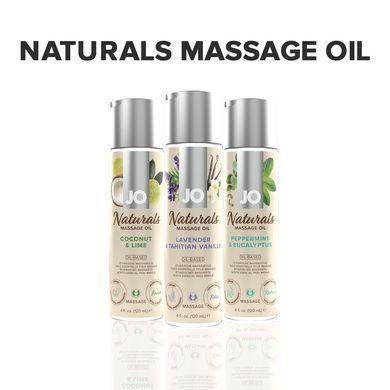 Массажное масло JO Naturals Massage Oil Lavender&Vanilla с натуральными эфирными маслами,120мл SO6165 фото Купить   JO (США) 553 грн
