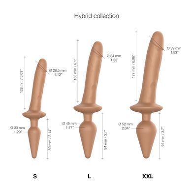 Анальна пробка з дилдо 2в1 Strap-On-Me SWITCH PLUG-IN REALISTIC DILDO Caramel S, діаметр 3,3/2,9 см SO6827 фото Купити Анальна пробка з дилдо 2в1 Strap-On-Me SWITCH PLUG-IN REALISTIC DILDO Caramel S, діаметр 3,3/2,9 см  Strap-On-Me (Франція) 2 956 грн