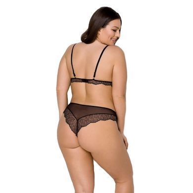 Комплект білизни Passion AMBERLY SET 4XL/5XL black, ліф, трусики бразиліана, люрексова нитка SO7055 фото Купити Комплект білизни Passion AMBERLY SET 4XL/5XL black, ліф, трусики бразиліана, люрексова нитка  Passion (Польща) 3 556 грн
