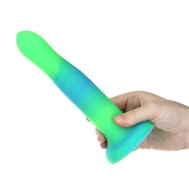 Светящийся в темноте фаллоимитатор ADDICTION Rave 8&Prime; Glow in the Dark Dildo Blue Green, 20,3 см SO6849 фото Купить   ADDICTION  2 346 грн