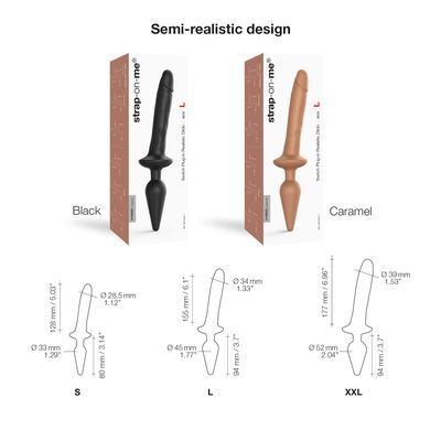 Анальна пробка з дилдо 2в1 Strap-On-Me SWITCH PLUG-IN REALISTIC DILDO Caramel S, діаметр 3,3/2,9 см SO6827 фото Купити Анальна пробка з дилдо 2в1 Strap-On-Me SWITCH PLUG-IN REALISTIC DILDO Caramel S, діаметр 3,3/2,9 см  Strap-On-Me (Франція) 2 956 грн