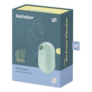 Вакуумний стимулятор із вібрацією Satisfyer Pro To Go 2 Mint SO7795 фото Купити Вакуумний стимулятор із вібрацією Satisfyer Pro To Go 2 Mint  Satisfyer (Німеччина) 1 588 грн