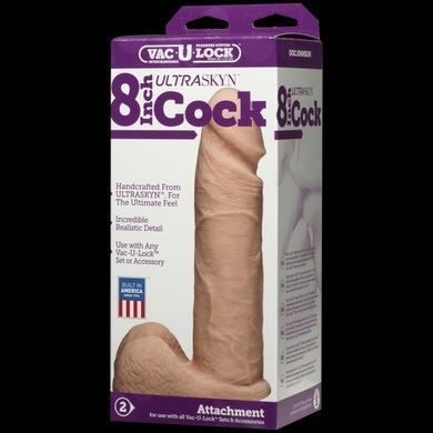 Фалоімітатор Doc Johnson Vac-U-Lock - 8 Inch ULTRASKYN Cock White, діаметр 5,1 см SO1561 фото Купити Фалоімітатор Doc Johnson Vac-U-Lock - 8 Inch ULTRASKYN Cock White, діаметр 5,1 см  Doc Johnson  3 155 грн