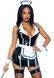 (SALE) Виниловый костюм горничной Leg Avenue Vinyl Naughty Maid S, платье, фартук, манжеты, чепчик SO7994 фото 1