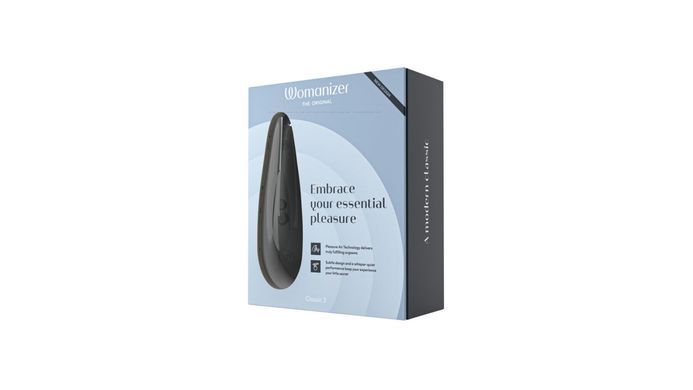 Вакуумний кліторальний стимулятор Womanizer Classic 2 - Black, 10 режимів, функція Afterglow SO8747 фото Купити Вакуумний кліторальний стимулятор Womanizer Classic 2 - Black, 10 режимів, функція Afterglow  Womanizer  4 127 грн