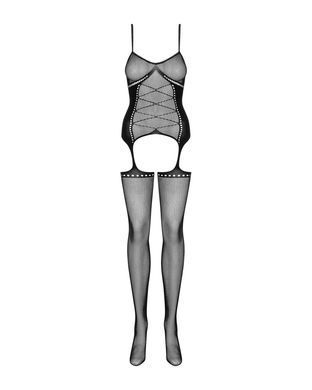 Бодістокінг Obsessive Bodystocking G314 S/M/L, імітація корсета та корсетної шнурівки SO7239 фото Купити Бодістокінг Obsessive Bodystocking G314 S/M/L, імітація корсета та корсетної шнурівки  Obsessive (Польща) 1 376 грн