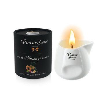 Массажная свеча Plaisirs Secrets Pineapple Mango (80 мл) подарочная упаковка, керамический сосуд SO1852 фото Купить   Plaisirs Secrets (Франція) 803 грн