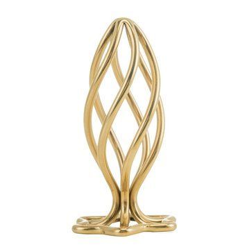 Анальная пробка LOCKINK SEVANDA Hollow Spiral Golden Metal Anal Plug - S size SX0882 фото Купить   LOCKINK (Китай) 775 грн