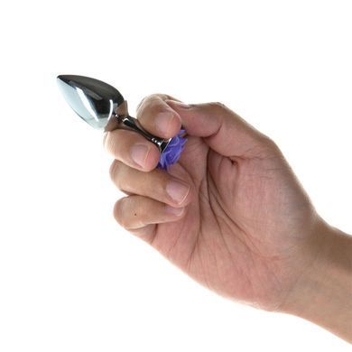 Металлическая анальная пробка Lux Active с розой - Rose Anal Plug - Purple, вибропуля в подарок SO5573 фото Купить   Lux Active (Канада) 627 грн