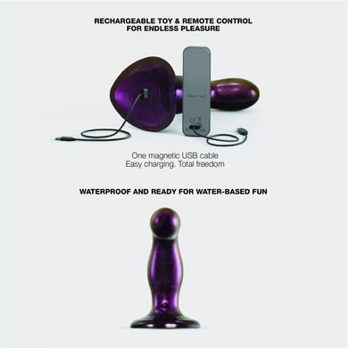 Дилдо с вибрацией Strap-On-Me FINGERING & VIBRATING DILDO - M - PURPLE, с манящим движением Strap-On-Me  &mdash; фото