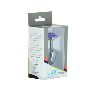 Металлическая анальная пробка Lux Active с розой - Rose Anal Plug - Purple, вибропуля в подарок SO5573 фото Купить   Lux Active (Канада) 627 грн