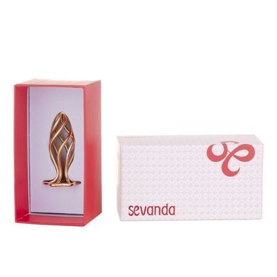 Анальная пробка LOCKINK SEVANDA Hollow Spiral Golden Metal Anal Plug - S size SX0882 фото Купить   LOCKINK (Китай) 775 грн