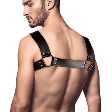 Мужская портупея на грудь из натуральной кожи Feral Feelings - Bulldog Harness Black SO9411 фото Купить   Feral Feelings (Україна) 1 237 грн