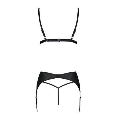 Комплект з екошкіри Passion MILEY SET L/XL, black, трусики, бюстгальтер, пояс для панчіх SO5771 фото Купити Комплект з екошкіри Passion MILEY SET L/XL, black, трусики, бюстгальтер, пояс для панчіх  Passion (Польща) 3 279 грн