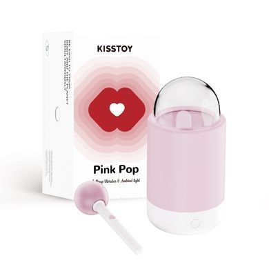 Вибратор-конфетка на палочке KISSTOY Pink Pop, зарядный кейс-ночник, 10 режимов вибрации SO9989 фото Купить   KISSTOY (Китай) 2 485 грн