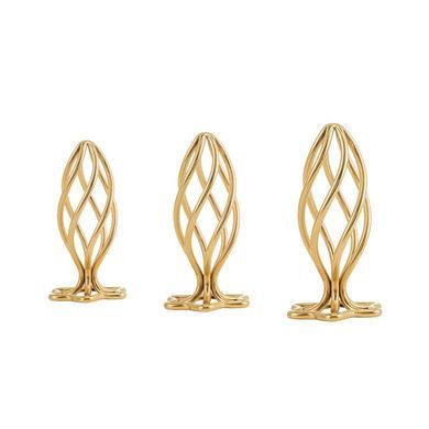 Анальная пробка LOCKINK SEVANDA Hollow Spiral Golden Metal Anal Plug - S size SX0882 фото Купить   LOCKINK (Китай) 775 грн