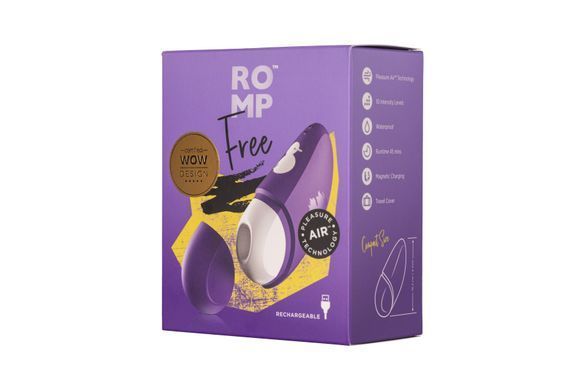 Вакуумный клиторальный стимулятор Romp Free, дорожный чехол, 10 уровней интенсивности SO6952 фото Купить   Romp (Німеччина) 1 847 грн