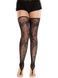 Чулки Leg Avenue Floral Net Toe Loop Footless Thigh Highs One Size SX2763 фото 4