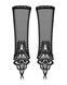 Сетчатые митенки с кружевом Obsessive Luiza mittens One size, черные SO7289 фото 2