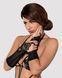 Сетчатые митенки с кружевом Obsessive Luiza mittens One size, черные SO7289 фото 1
