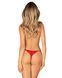 Трусики з доступом Obsessive Ingridia crotchless thong XS/S, червоні SO9043 фото 7