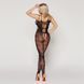Ажурный бодистокинг с вырезами "Клео" Black One Size SO3664 фото 2