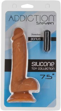 Фалоімітатор ADDICTION Steven 7.5" Silicone Dong Caramel, віброкуля в подарунок SX3155 фото Купити Фалоімітатор ADDICTION Steven 7.5" Silicone Dong Caramel, віброкуля в подарунок  ADDICTION  1 441 грн