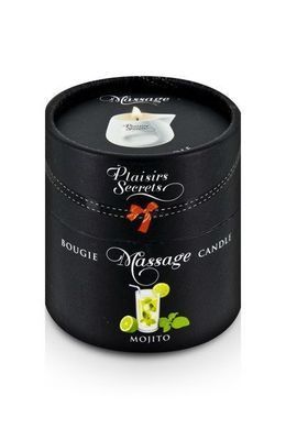 Массажная свеча Plaisirs Secrets Mojito (80 мл) подарочная упаковка, керамический сосуд SO1853 фото Купить   Plaisirs Secrets (Франція) 803 грн