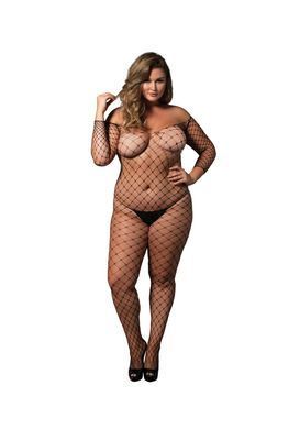 Бодистокинг Leg Avenue Off the shoulder bodystocking Black Queen Size SX1085 фото Купить   Leg Avenue (США) 784 грн