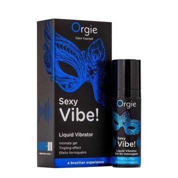 Жидкий вибратор Orgie Sexy Vibe! Liquid Vibrator, 15 мл, с эффектом мурашек SX1549 фото Купить   Orgie (Бразилія-Португалія) 923 грн