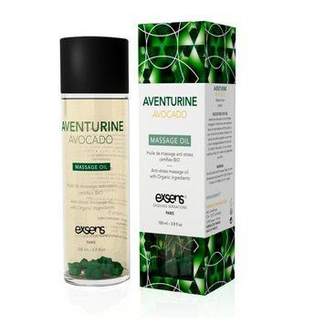 Розпродаж!!! Масажна олія EXSENS Aventurine Avocado (антистрес) 100мл (термін 12.2026)