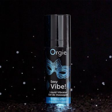 Жидкий вибратор Orgie Sexy Vibe! Liquid Vibrator, 15 мл, с эффектом мурашек SX1549 фото Купить   Orgie (Бразилія-Португалія) 923 грн