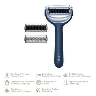 Електронний ролер для обличчя та тіла з мікроголками GESKE MicroNeedle Face&Body Roller 8в1 midnight HB0199 фото Купити Електронний ролер для обличчя та тіла з мікроголками GESKE MicroNeedle Face&Body Roller 8в1 midnight  GESKE 2 129 грн