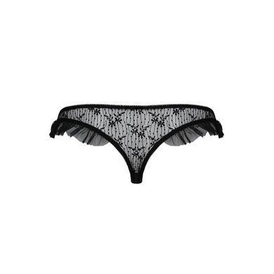 Трусики з оборками Passion Exclusive DONIA THONG L/XL, black PS25901 фото Купити Трусики з оборками Passion Exclusive DONIA THONG L/XL, black  Passion (Польща) 775 грн