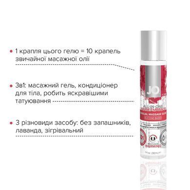 Розігрівальний масажний гель та змазка 2 в 1 JO All-in-one Massage Glide - WARMING (30 мл) SO1515 фото Купити Розігрівальний масажний гель та змазка 2 в 1 JO All-in-one Massage Glide - WARMING (30 мл)  JO (США) 369 грн