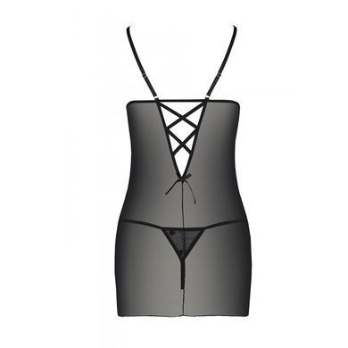Сорочка з вирізами на грудях, стрінги Passion LOVELIA CHEMISE S/M, black SO4760 фото Купити Сорочка з вирізами на грудях, стрінги Passion LOVELIA CHEMISE L/XL, black  Passion (Польща) 2 050 грн