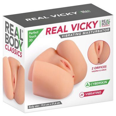 Мастурбатор-півторс з вібрацією Real Body Real Vicky вагіна та анус, 22х19 см SO9952 фото Купити Мастурбатор-півторс з вібрацією Real Body Real Vicky вагіна та анус, 22х19 см  Real Body  3 450 грн