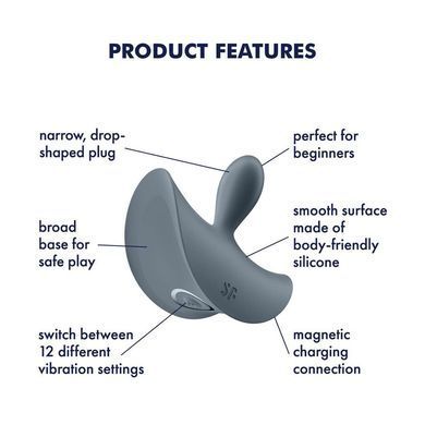 Анальна вібропробка Satisfyer Booty Absolute Beginners 2, для початківців, ввідна частина 3,5 см SX0665 фото Купити Анальна вібропробка Satisfyer Booty Absolute Beginners 2, для початківців, ввідна частина 3,5 см  Satisfyer (Німеччина) 1 265 грн
