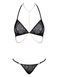 Комплект із ланцюжками Obsessive Pantheria 2-pcs set black S/M, бюстгальтер, трусики SO7875 фото 3